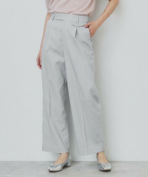 index / インデックス パンツ | サイドフラップストレッチワイドパンツ【洗濯機洗い可／イージーケア】 | 詳細7