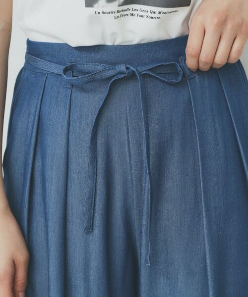 index / インデックス ショート・ハーフ・半端丈パンツ | シャンブレータックスカーチョ【接触冷感/洗濯機洗い可】 | 詳細17