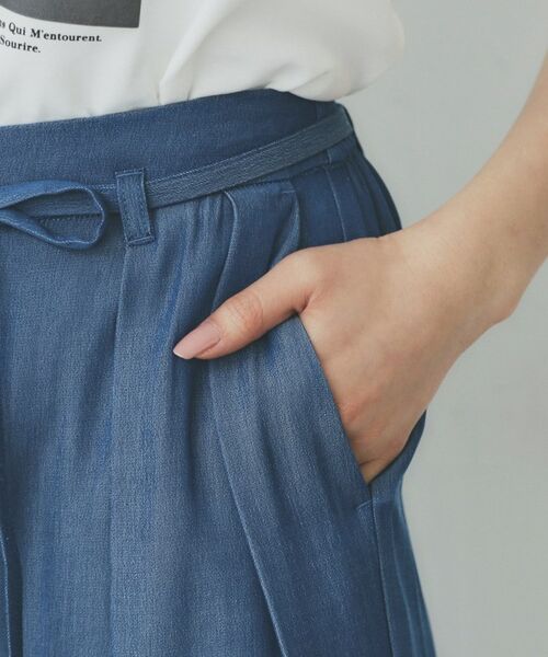 index / インデックス ショート・ハーフ・半端丈パンツ | シャンブレータックスカーチョ【接触冷感/洗濯機洗い可】 | 詳細19