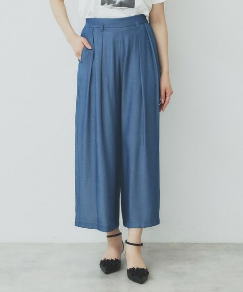 index / インデックス ショート・ハーフ・半端丈パンツ | シャンブレータックスカーチョ【接触冷感/洗濯機洗い可】 | 詳細22