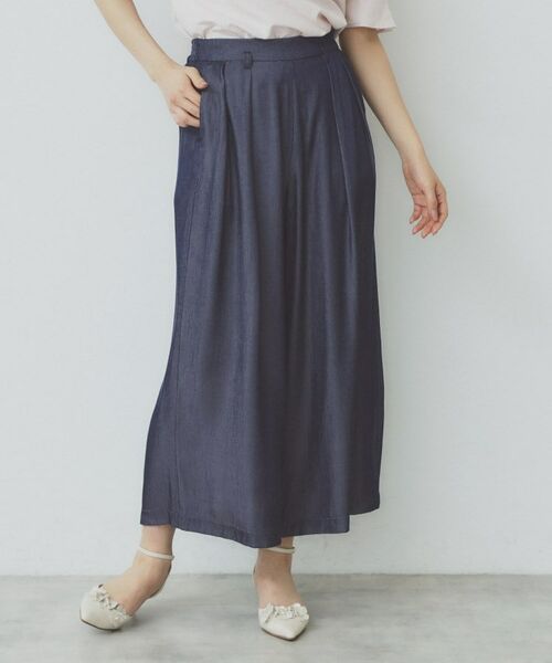 index / インデックス ショート・ハーフ・半端丈パンツ | シャンブレータックスカーチョ【接触冷感/洗濯機洗い可】 | 詳細9