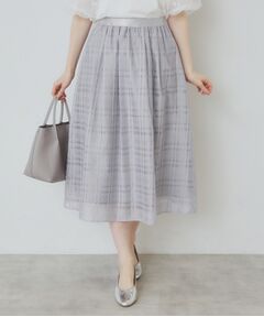 index / インデックス スカート | シアーチェックタックフレアスカート【洗濯機洗い可/イージーアイロン】