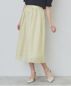 index / インデックス スカート | シアーチェックタックフレアスカート【洗濯機洗い可/イージーアイロン】