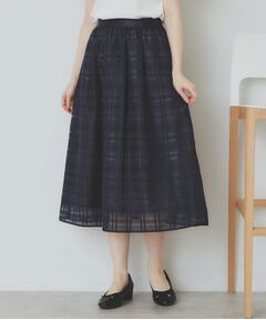 index / インデックス スカート | シアーチェックタックフレアスカート【洗濯機洗い可/イージーアイロン】