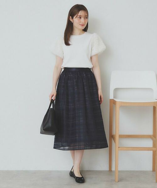 index / インデックス スカート | シアーチェックタックフレアスカート【洗濯機洗い可/イージーアイロン】 | 詳細10