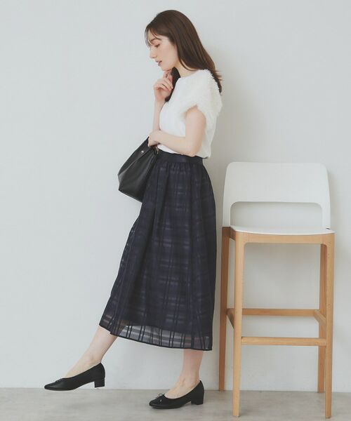 index / インデックス スカート | シアーチェックタックフレアスカート【洗濯機洗い可/イージーアイロン】 | 詳細11