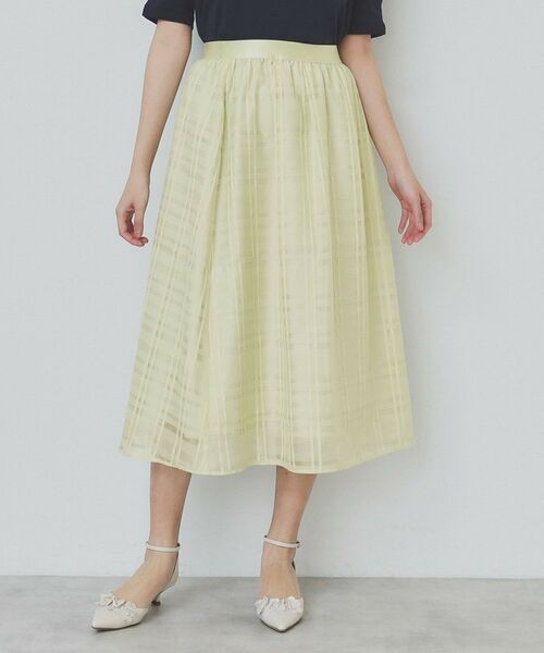 index / インデックス スカート | シアーチェックタックフレアスカート【洗濯機洗い可/イージーアイロン】 | 詳細13