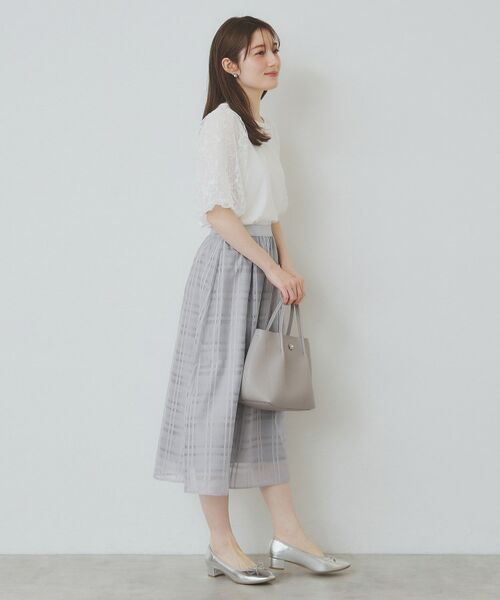 index / インデックス スカート | シアーチェックタックフレアスカート【洗濯機洗い可/イージーアイロン】 | 詳細3