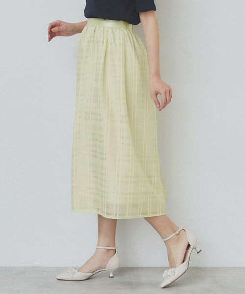 index / インデックス スカート | シアーチェックタックフレアスカート【洗濯機洗い可/イージーアイロン】 | 詳細5