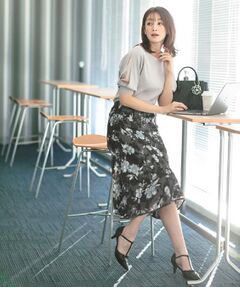 index / インデックス スカート | 花柄マーメイドフレアスカート【洗濯機洗い可】