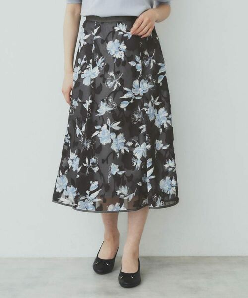 index / インデックス スカート | 花柄マーメイドフレアスカート【洗濯機洗い可】 | 詳細5