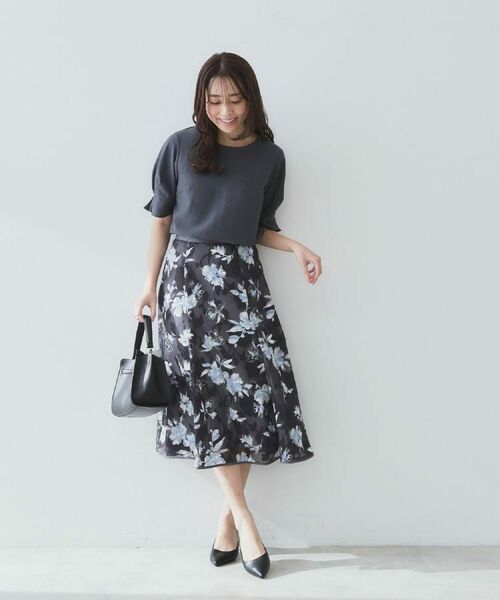 index / インデックス スカート | 花柄マーメイドフレアスカート【洗濯機洗い可】 | 詳細8