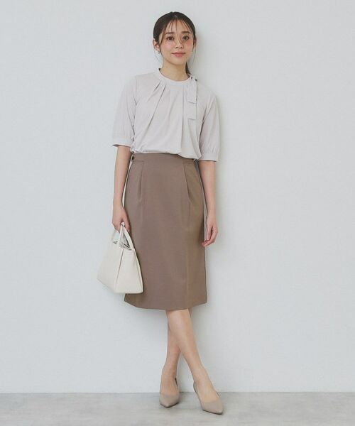 index / インデックス ミニ・ひざ丈スカート | ストレッチセミタイトスカート/セットアップ対応【洗濯機洗い可/抗ピル】 | 詳細10