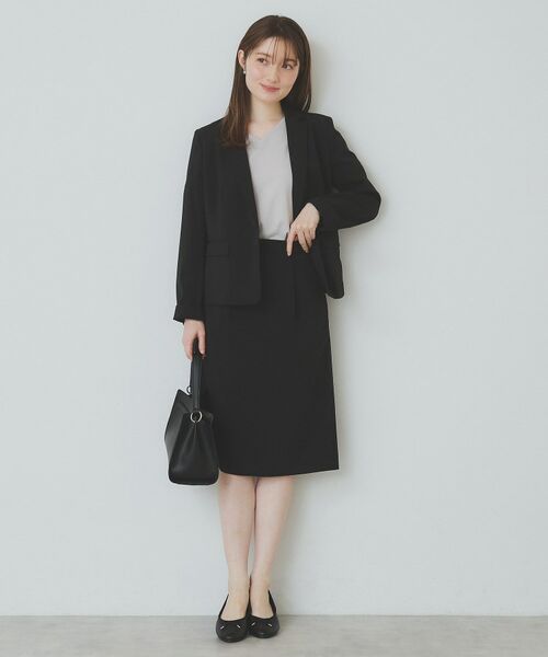 index / インデックス ミニ・ひざ丈スカート | ストレッチセミタイトスカート/セットアップ対応【洗濯機洗い可/抗ピル】 | 詳細7