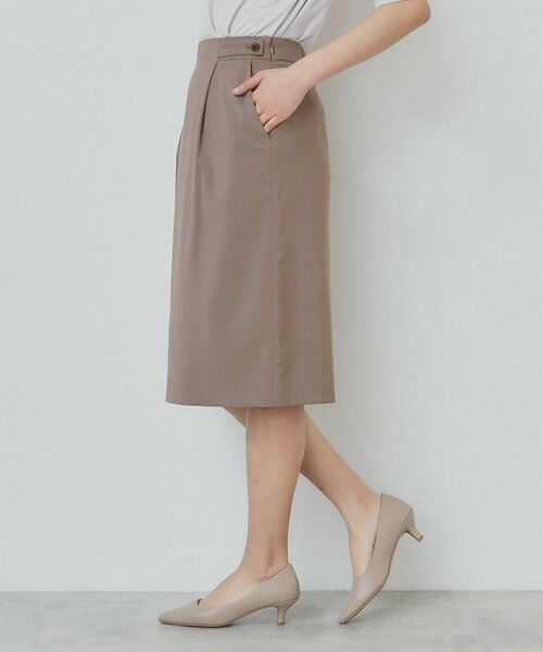 index / インデックス ミニ・ひざ丈スカート | ストレッチセミタイトスカート/セットアップ対応【洗濯機洗い可/抗ピル】 | 詳細9