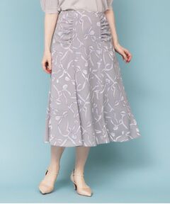 index / インデックス スカート | リボン柄マーメイドフレアスカート【洗濯機洗い可/イージーアイロン】