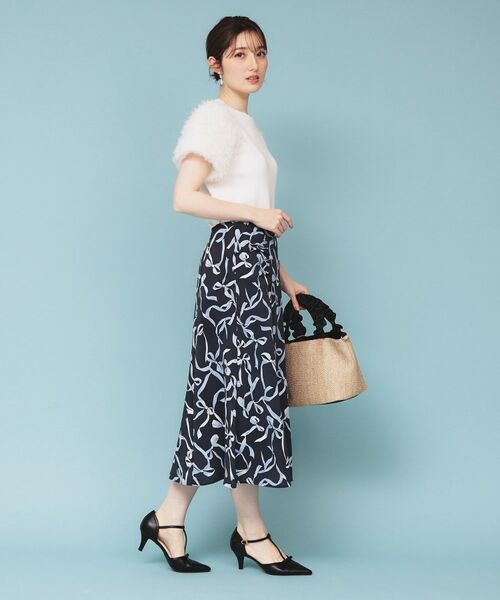 index / インデックス スカート | リボン柄マーメイドフレアスカート【洗濯機洗い可/イージーアイロン】 | 詳細11