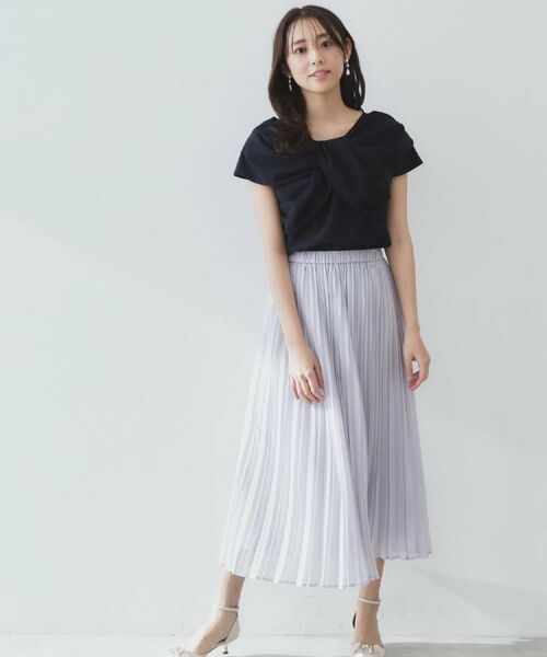 index / インデックス ロング・マキシ丈スカート | シアープリーツフレアスカート【洗濯機洗い可】 | 詳細1