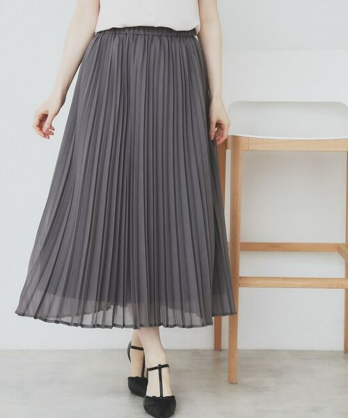 index / インデックス ロング・マキシ丈スカート | シアープリーツフレアスカート【洗濯機洗い可】 | 詳細11