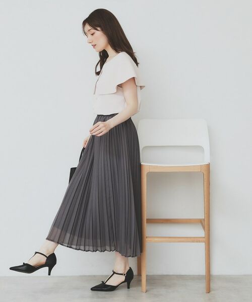 index / インデックス ロング・マキシ丈スカート | シアープリーツフレアスカート【洗濯機洗い可】 | 詳細13
