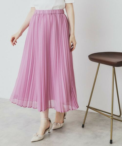 index / インデックス ロング・マキシ丈スカート | シアープリーツフレアスカート【洗濯機洗い可】 | 詳細16