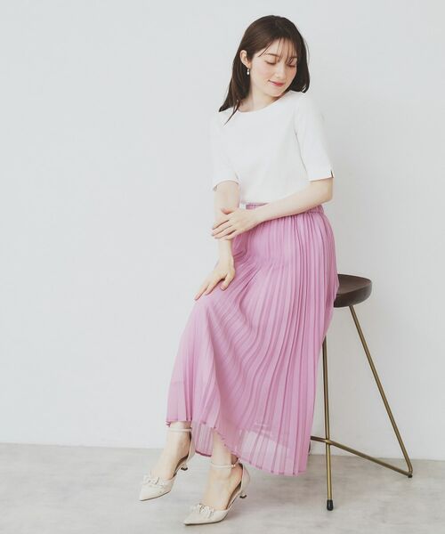 index / インデックス ロング・マキシ丈スカート | シアープリーツフレアスカート【洗濯機洗い可】 | 詳細17