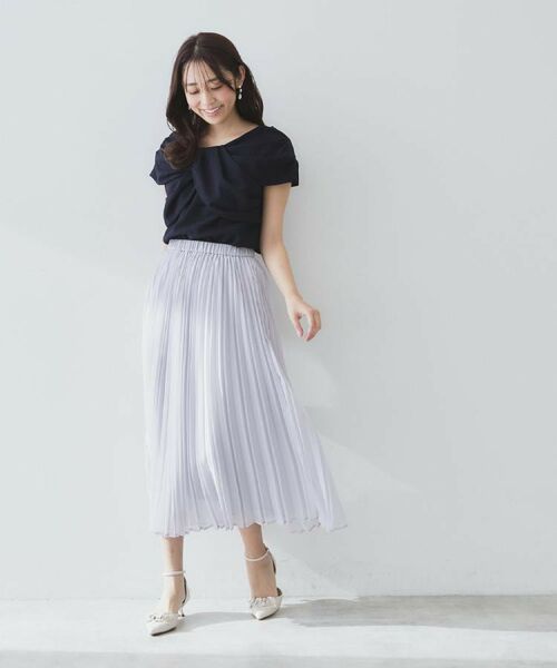 index / インデックス ロング・マキシ丈スカート | シアープリーツフレアスカート【洗濯機洗い可】 | 詳細2
