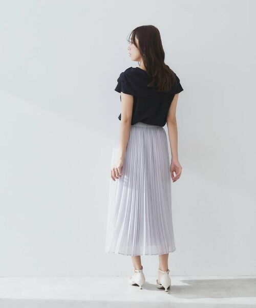 index / インデックス ロング・マキシ丈スカート | シアープリーツフレアスカート【洗濯機洗い可】 | 詳細3