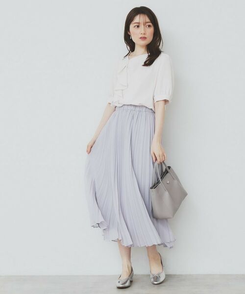 index / インデックス ロング・マキシ丈スカート | シアープリーツフレアスカート【洗濯機洗い可】 | 詳細8