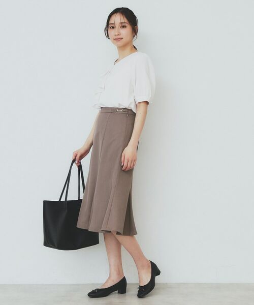 index / インデックス スカート | 麻調マーメイドフレアスカート【洗濯機洗い可/吸水速乾/防シワ/イージーアイロン】 | 詳細10