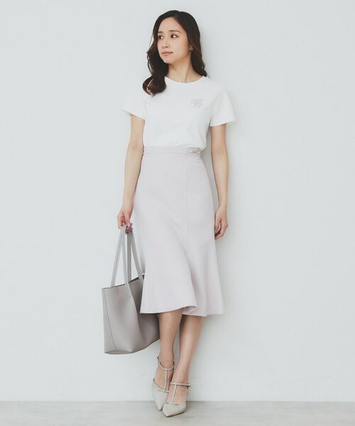 index / インデックス スカート | 麻調マーメイドフレアスカート【洗濯機洗い可/吸水速乾/防シワ/イージーアイロン】 | 詳細13