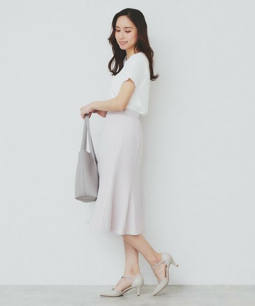 index / インデックス スカート | 麻調マーメイドフレアスカート【洗濯機洗い可/吸水速乾/防シワ/イージーアイロン】 | 詳細14