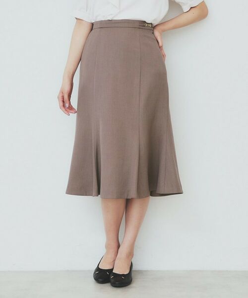 index / インデックス スカート | 麻調マーメイドフレアスカート【洗濯機洗い可/吸水速乾/防シワ/イージーアイロン】 | 詳細20