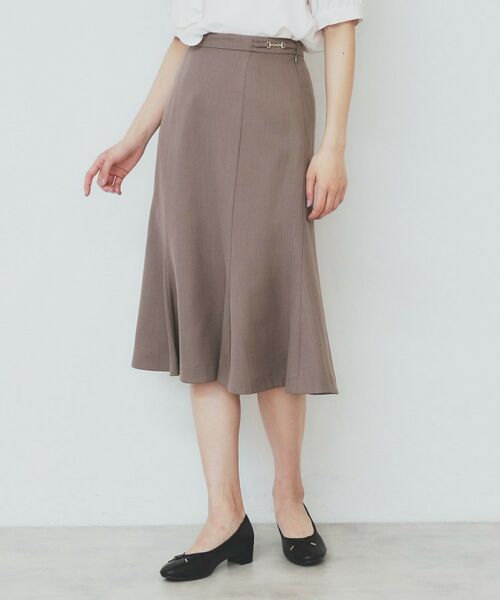 index / インデックス スカート | 麻調マーメイドフレアスカート【洗濯機洗い可/吸水速乾/防シワ/イージーアイロン】 | 詳細8