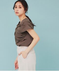 index / インデックス シャツ・ブラウス | ビッグリボンショールブラウス【洗濯機洗い可/吸水速乾/防シワ/抗ピル/イージーアイロン】