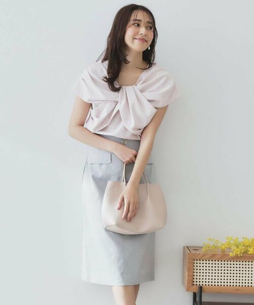 index / インデックス シャツ・ブラウス | ビッグリボンショールブラウス【洗濯機洗い可/吸水速乾/防シワ/抗ピル/イージーアイロン】 | 詳細11