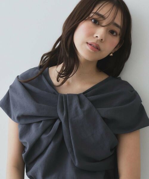 index / インデックス シャツ・ブラウス | ビッグリボンショールブラウス【洗濯機洗い可/吸水速乾/防シワ/抗ピル/イージーアイロン】 | 詳細26