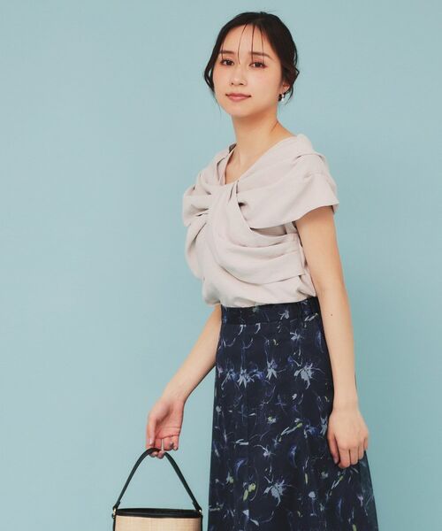 index / インデックス シャツ・ブラウス | ビッグリボンショールブラウス【洗濯機洗い可/吸水速乾/防シワ/抗ピル/イージーアイロン】 | 詳細7