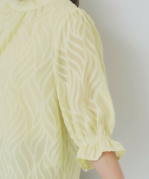 index / インデックス シャツ・ブラウス | リーフカットジャカードブラウス【洗濯機洗い可/イージーアイロン】 | 詳細20