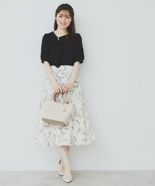 index / インデックス シャツ・ブラウス | アシメフリルパール調ブラウス【洗濯機洗い可/イージーアイロン】 | 詳細10