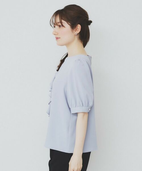 index / インデックス シャツ・ブラウス | アシメフリルパール調ブラウス【洗濯機洗い可/イージーアイロン】 | 詳細14