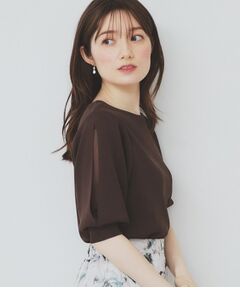 index / インデックス ニット・セーター | 《6色展開/XS-LLサイズ》ドライタッチ デザインスリーブニット【洗濯機洗い可/接触冷感/抗ピル】