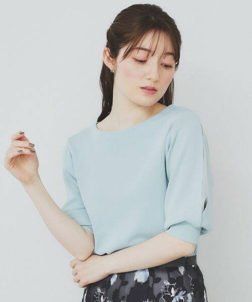 index / インデックス ニット・セーター | 《6色展開/XS-LLサイズ》ドライタッチ デザインスリーブニット【洗濯機洗い可/接触冷感/抗ピル】 | 詳細11