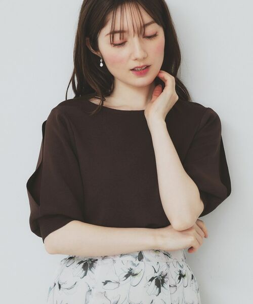 index / インデックス ニット・セーター | 《6色展開/XS-LLサイズ》ドライタッチ デザインスリーブニット【洗濯機洗い可/接触冷感/抗ピル】 | 詳細15