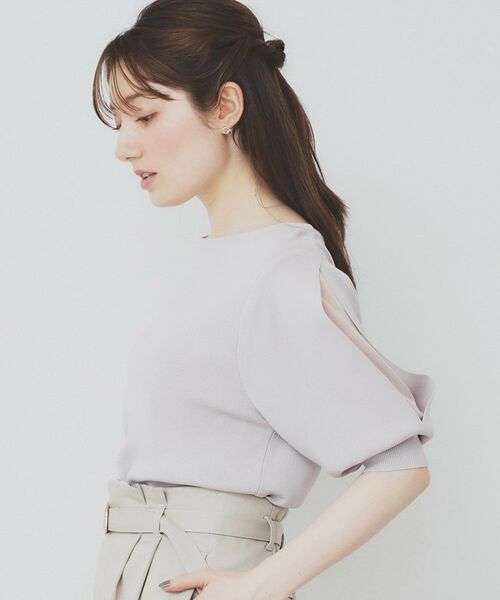 index / インデックス ニット・セーター | 《6色展開/XS-LLサイズ》ドライタッチ デザインスリーブニット【洗濯機洗い可/接触冷感/抗ピル】 | 詳細19