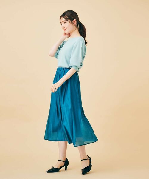 index / インデックス ニット・セーター | 《6色展開/XS-LLサイズ》ドライタッチ デザインスリーブニット【洗濯機洗い可/接触冷感/抗ピル】 | 詳細5