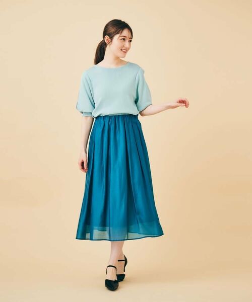 index / インデックス ニット・セーター | 《6色展開/XS-LLサイズ》ドライタッチ デザインスリーブニット【洗濯機洗い可/接触冷感/抗ピル】 | 詳細6