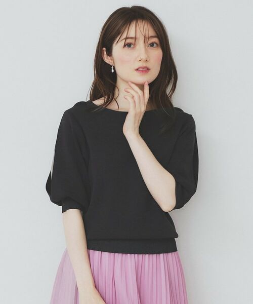 index / インデックス ニット・セーター | 《6色展開/XS-LLサイズ》ドライタッチ デザインスリーブニット【洗濯機洗い可/接触冷感/抗ピル】 | 詳細7