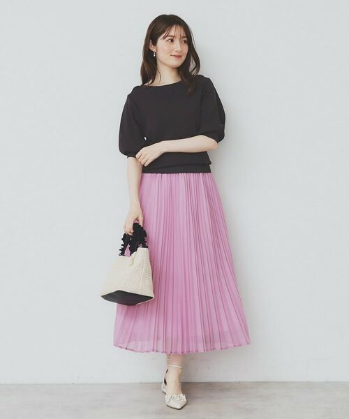 index / インデックス ニット・セーター | 《6色展開/XS-LLサイズ》ドライタッチ デザインスリーブニット【洗濯機洗い可/接触冷感/抗ピル】 | 詳細8