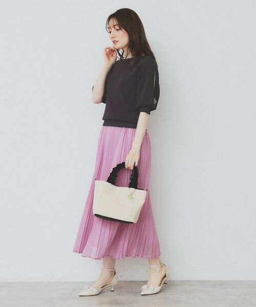 index / インデックス ニット・セーター | 《6色展開/XS-LLサイズ》ドライタッチ デザインスリーブニット【洗濯機洗い可/接触冷感/抗ピル】 | 詳細9